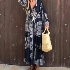 Black and White Varyle Maxi Dress